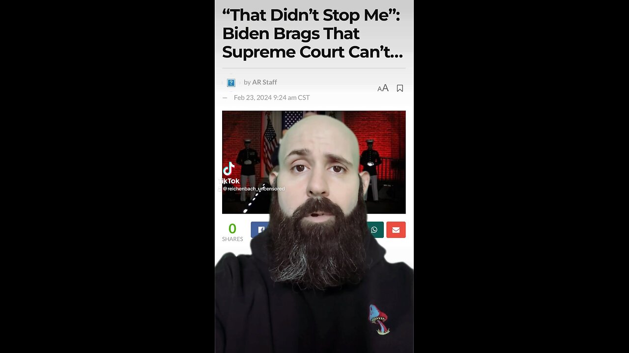 Joe Biden obviously believes he’s above the law, or lives in a different reality altogether.