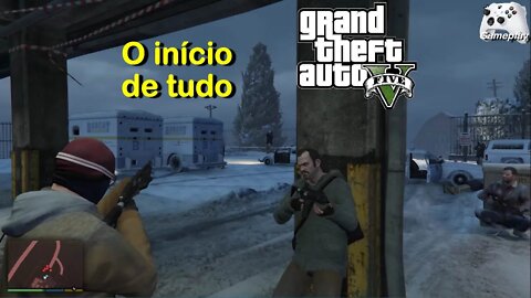 GTA 5 - O Início de tudo. Assalto ao banco - Michael e Trevor.