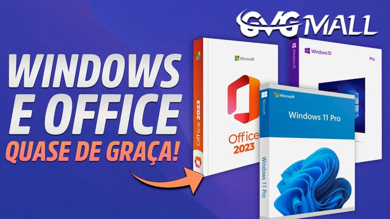 Chave de ativação WINDOWS e OFFICE Original Muito BARATO na GVGMALL!