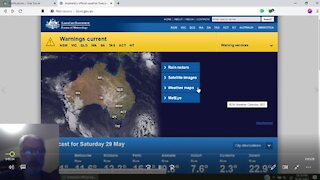 Watching the incoming rain, BOM and the rain gauge