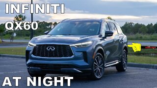 AT NIGHT: 2022 INFINITI QX60 Sensory AWD - Interior Exterior Lighting Overview