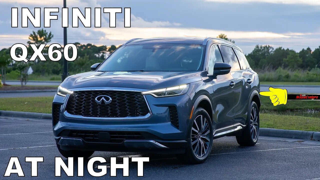 AT NIGHT: 2022 INFINITI QX60 Sensory AWD - Interior Exterior Lighting Overview