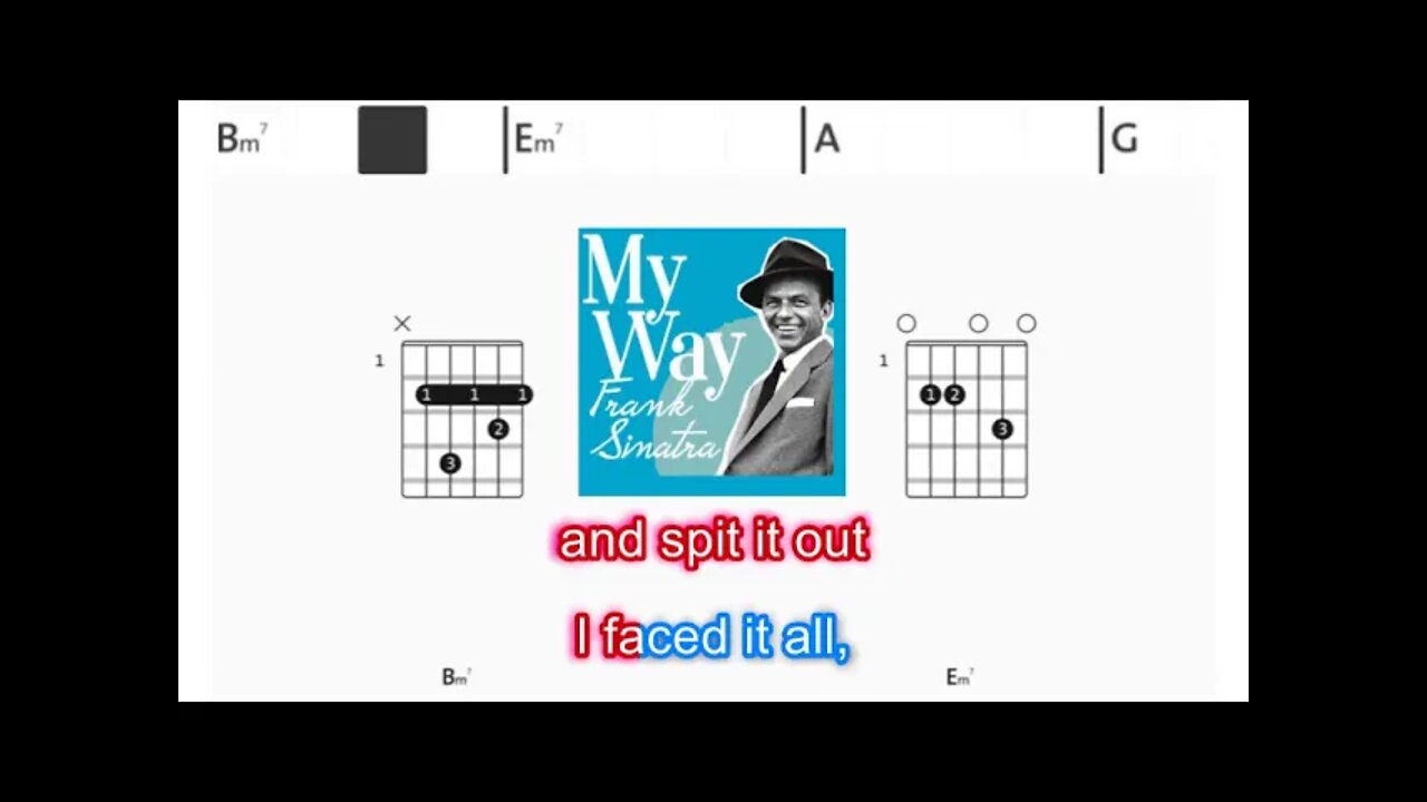 Franck Sinatra My way - (Chords & Lyrics like a Karaoke)