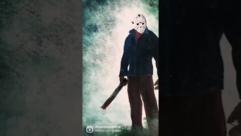 Jason Painting. #acrylicpainting #jason #horrorstory #streaming #artwork #dreamingtabitha