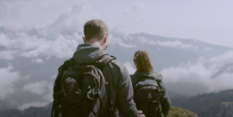 Hikers On Top Of a Mountain