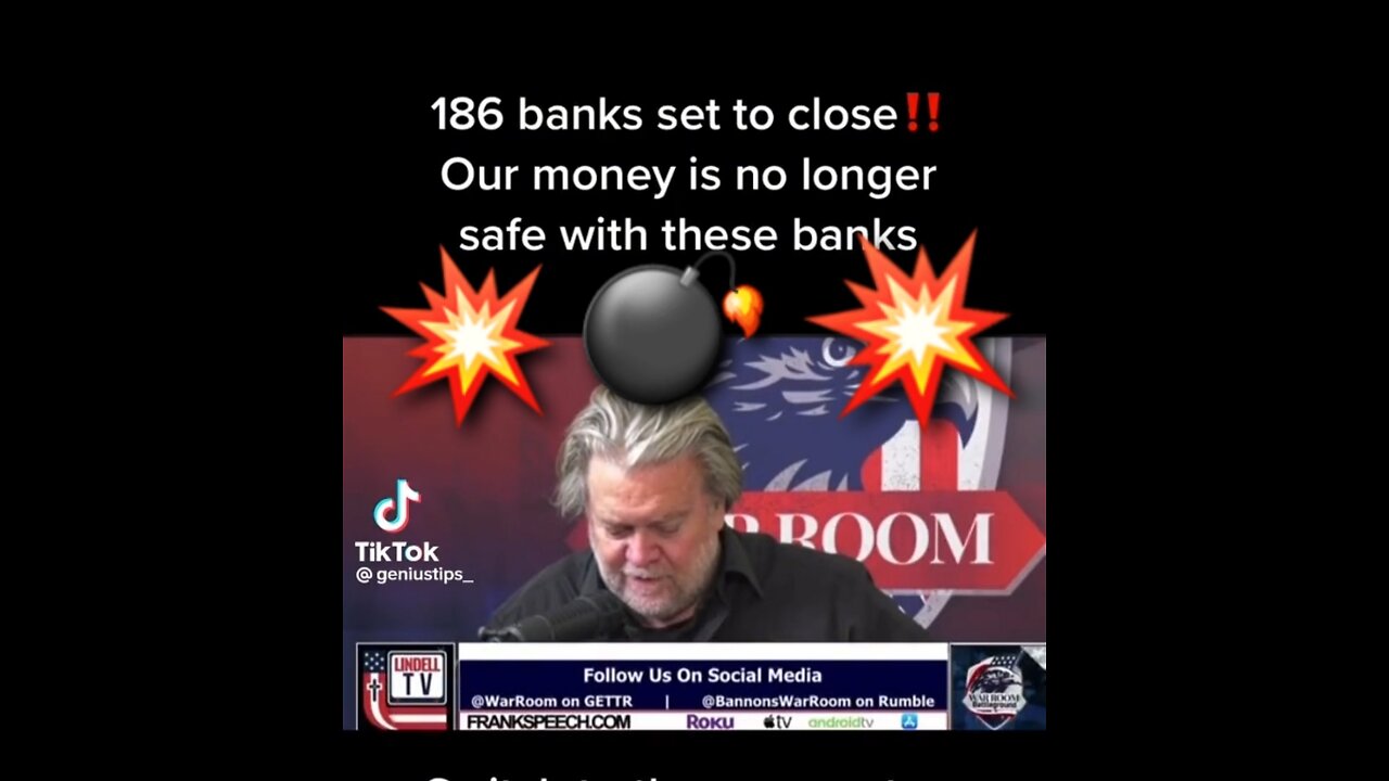 BOOM💣💥 186 BANKS TO CLOSE THIS WEEK, HOLD ON BETTER DAYS ARE COMING SOON