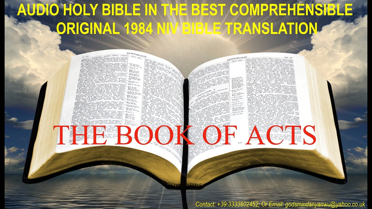 AUDIO HOLY BIBLE: "THE BOOK OF ACTS" - IN THE ORIGINAL 1984 NIV BIBLE TRANSLATION