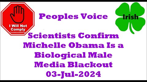 Scientists Confirm Michelle Obama Is a Biological Male Media Blackout 03-Jul-2024