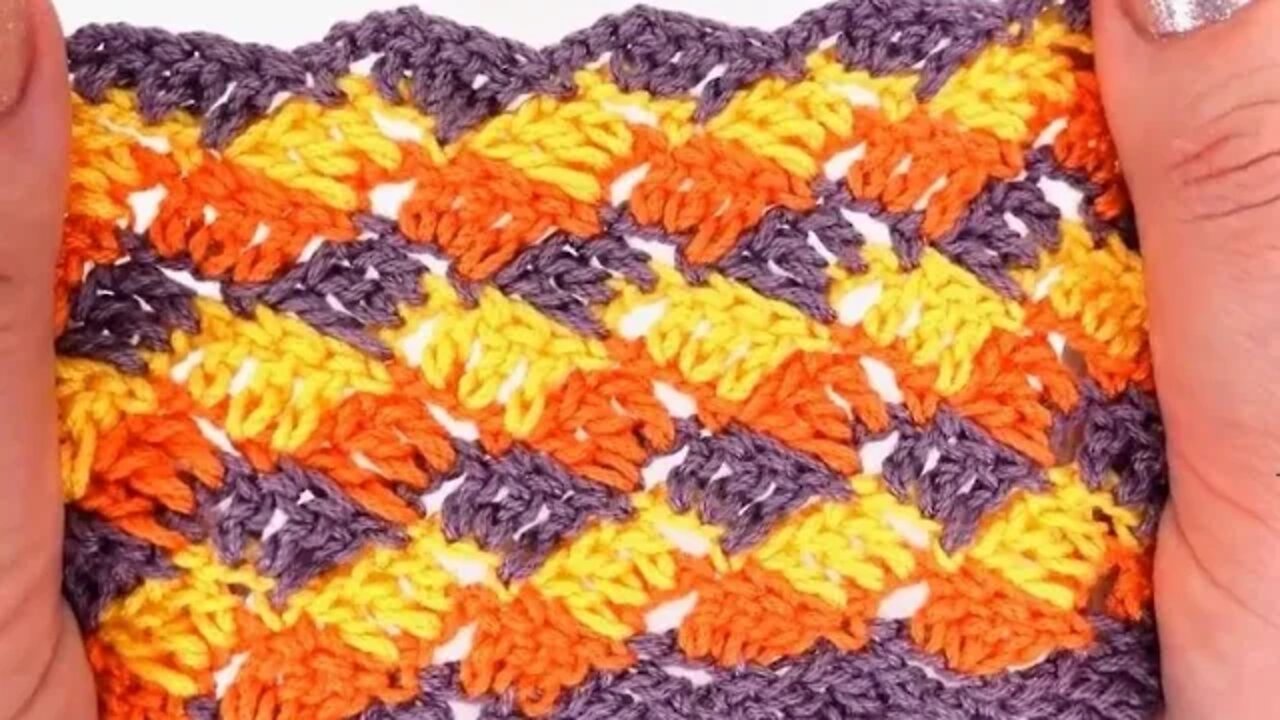 How to crochet cross hatch stitch short simple tutorial