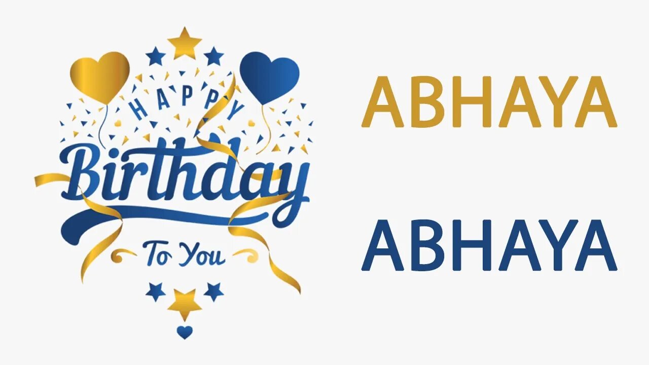 Happy Birthday to Abhaya - Hindi Birthday Wish From Birthday Bash