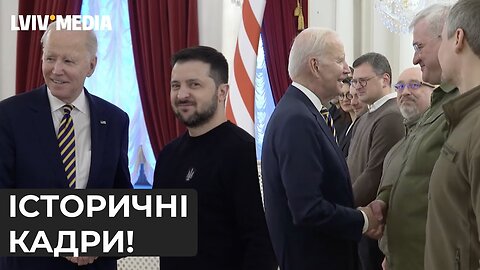 First footage of the meeting between Zelensky and Biden