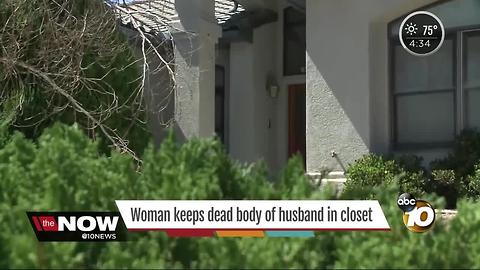 Woman kept husband's body in closet