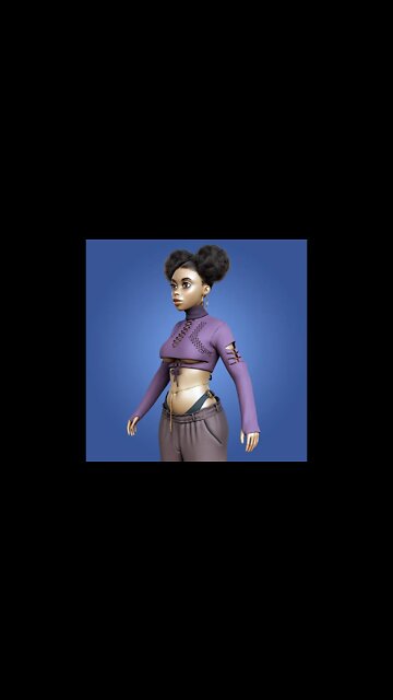 stylized 3d female character