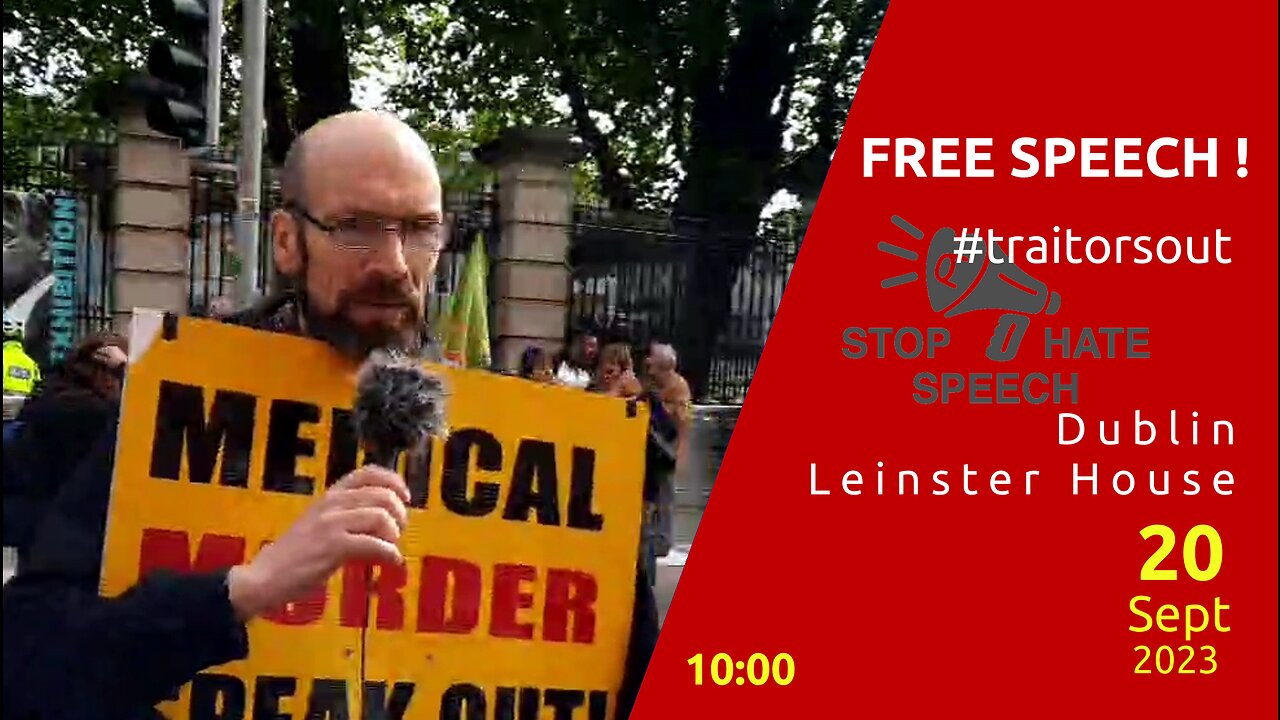 Philip - Ireland, Dublin , Leinster House This is the Time - Free Speech 20.09.2023 10am