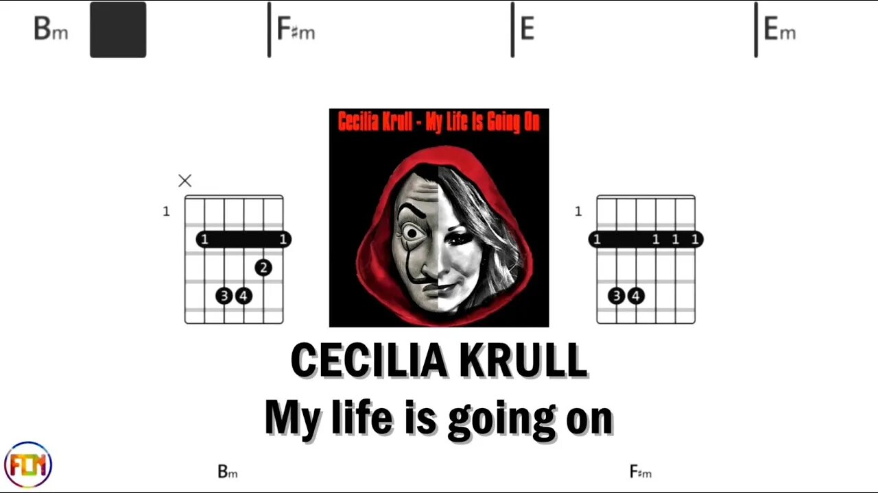 CECILIA KRULL My life is going on Casa de papel - Chords & Lyrics like a Karaoke) HD