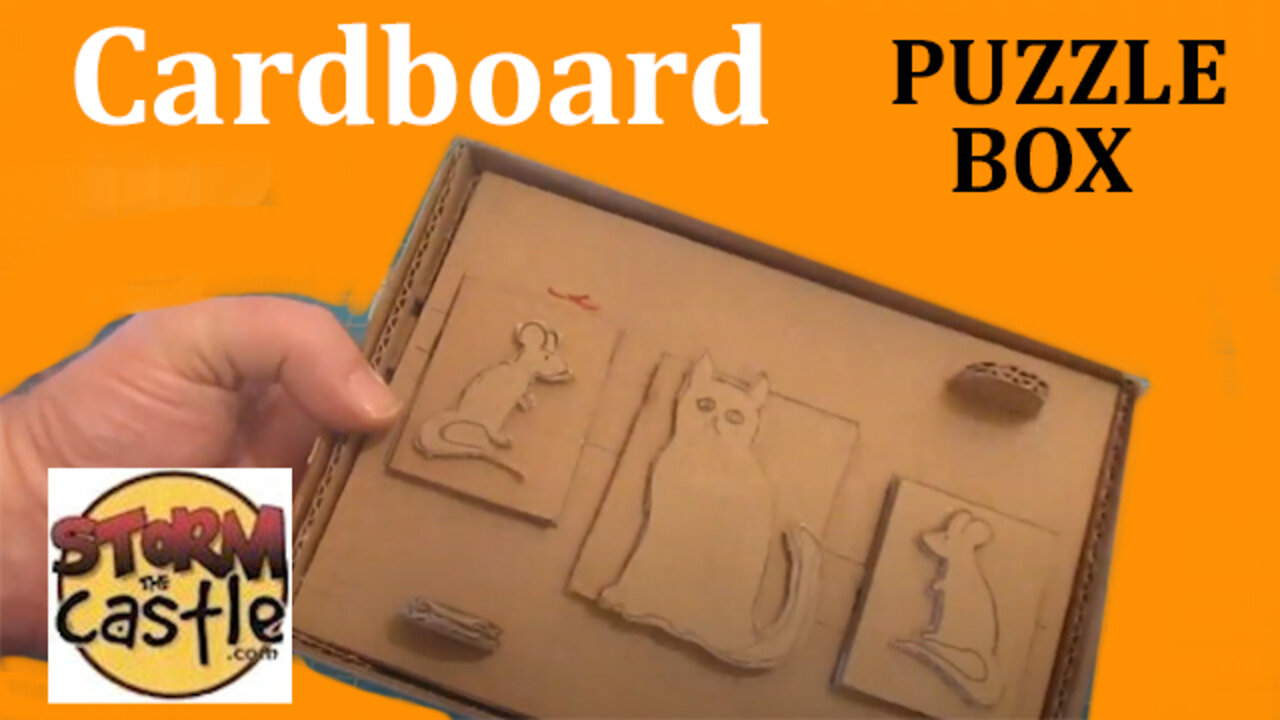 Make a Cardboard Puzzle Box - Secret Riddle to open it