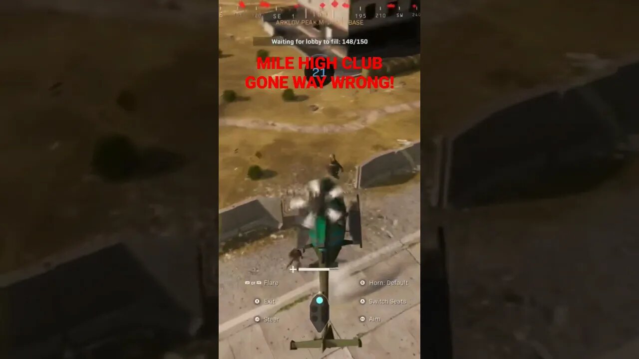 Warzone Mile high club gone way wrong.. #warzone #shorts #subscribe #like #clips #gamingvideos