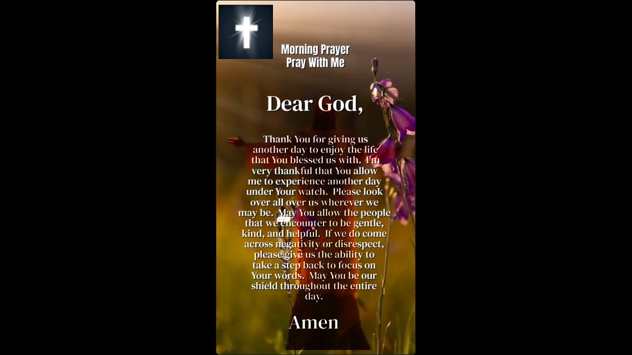 Morning Prayer! Dear God