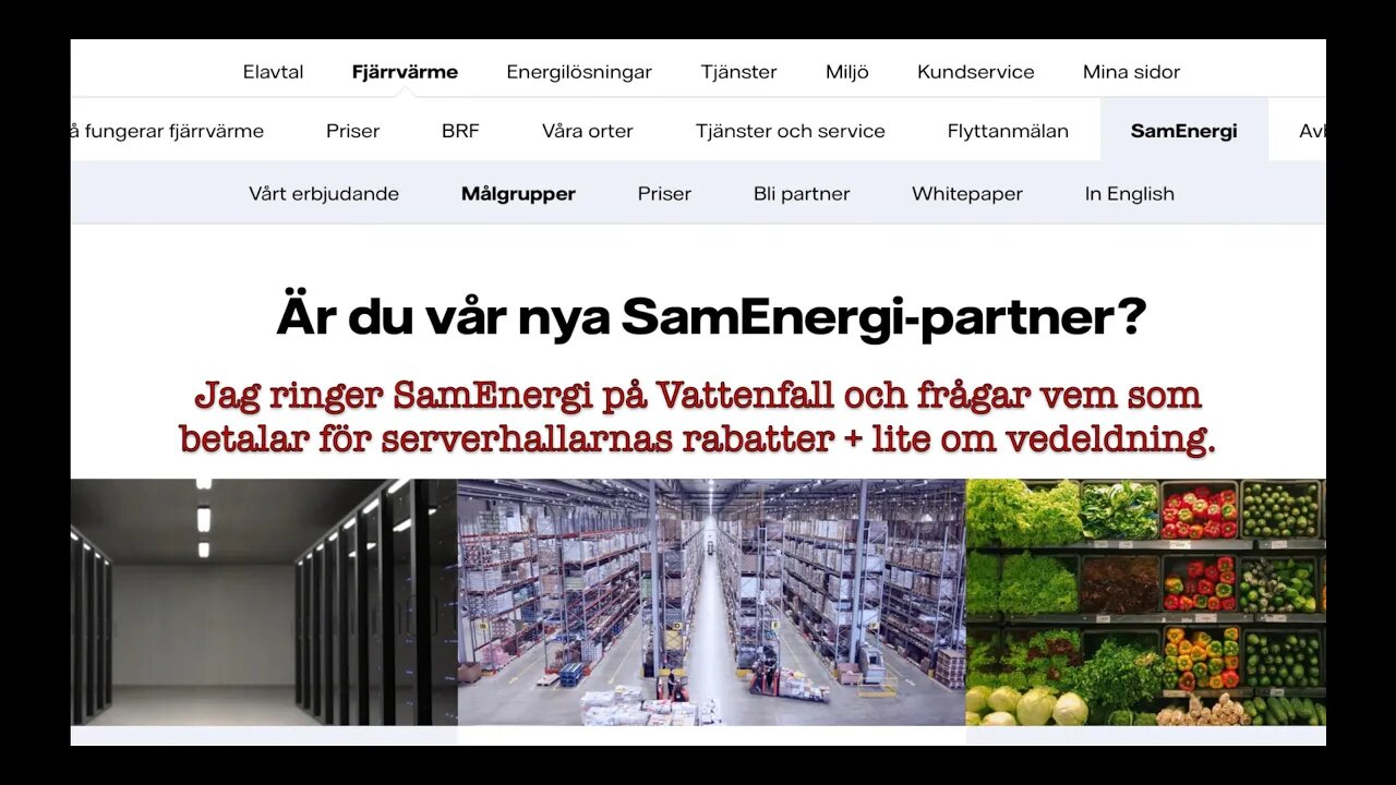 Vattenfall, Serverhallar & privata elkunder