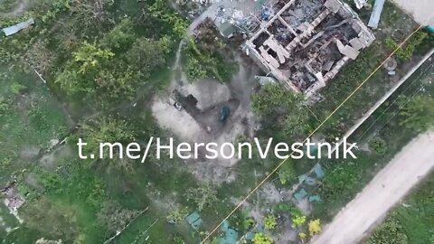 Footage of the spot work of Russian fighters on the targets of the AFU militants in the Kherson dire