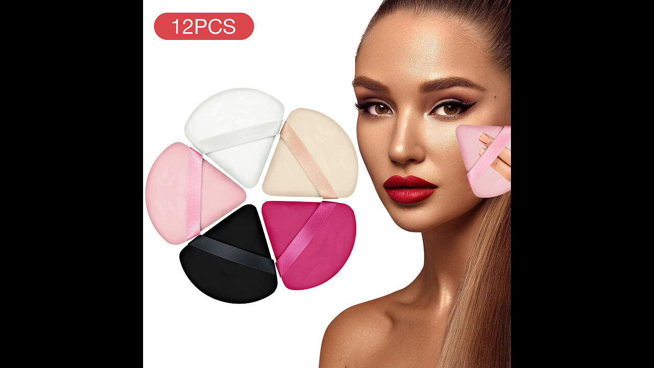 15 Pieces Powder Puff Face Soft Triangle Makeup Puff Velour Puff for Loose Powder Body Cosmetic...