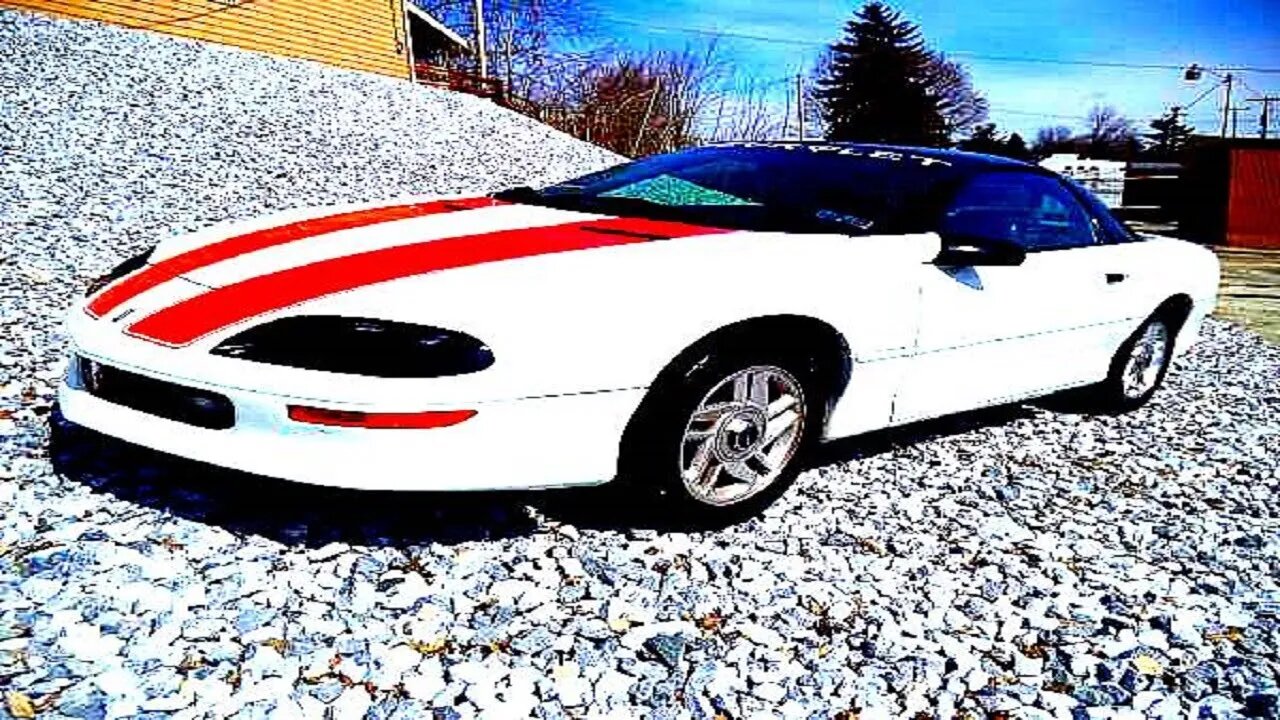 1996 RS Camaro 0-60MPH V6 Camaro Tour White With Orange Stripes