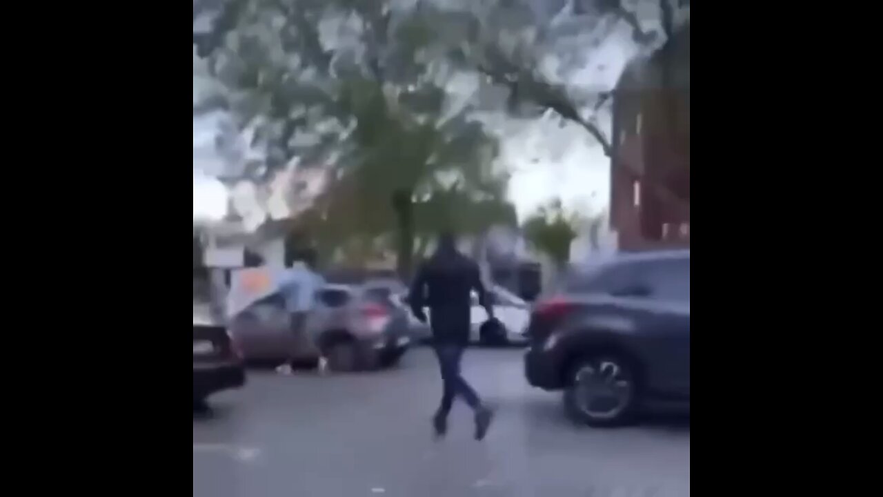 Immigrants having a shooting battle on street of Germany