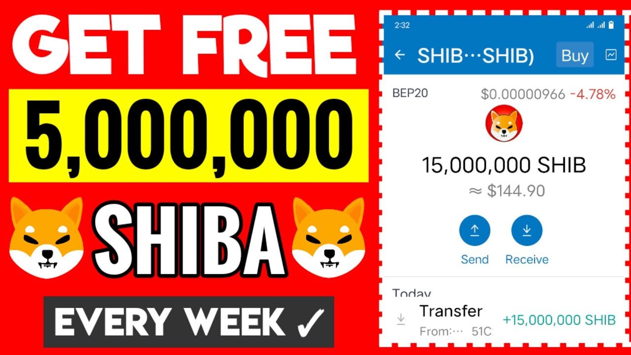 GET 5,000,000 FREE SHIBA INU COIN EVERY WEEK | No Investment