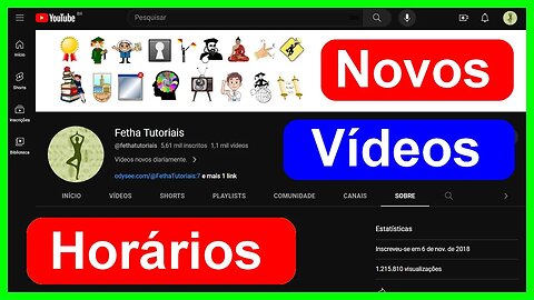 Novos Vídeos e Horários do Canal Fetha Tutoriais - Atualizado em 7 de outubro de 2023