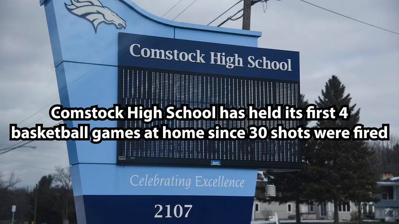 Comstock High School has held its first basketball games at home since 30 shots were fired