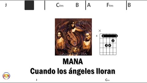 MANA Cuando los ángeles lloran - (Chords & Lyrics like a Karaoke) HD