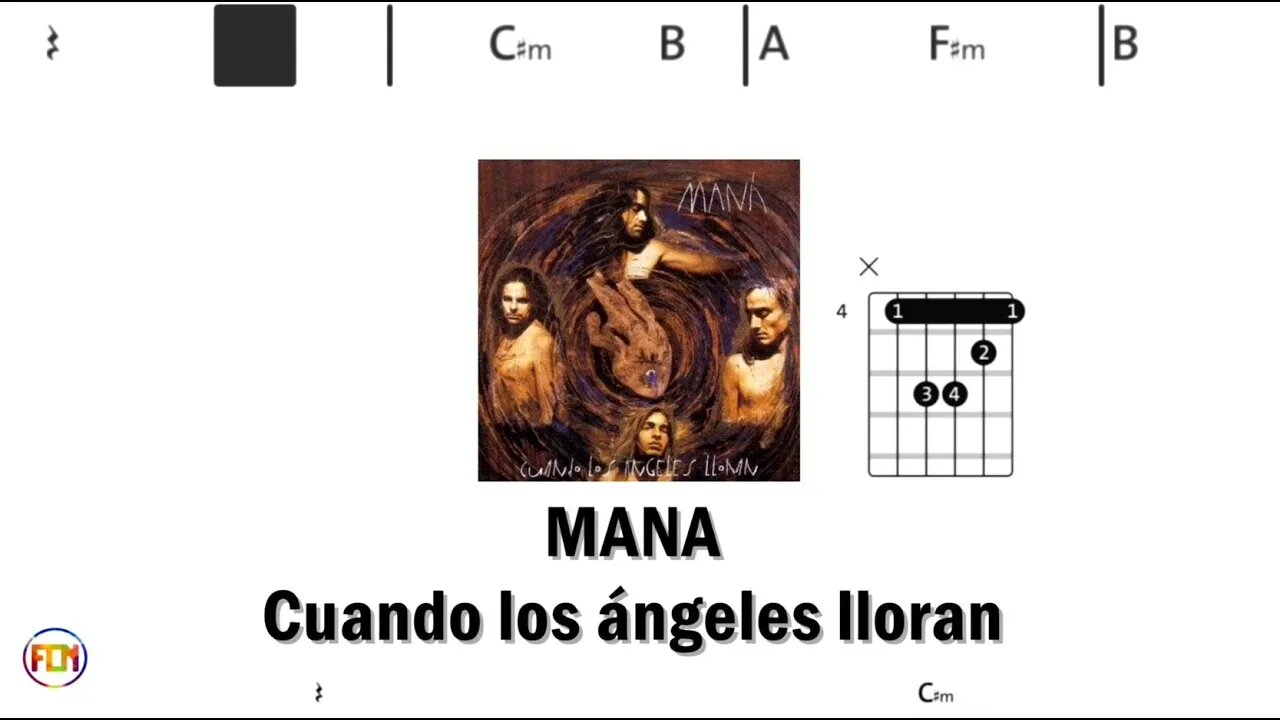 MANA Cuando los ángeles lloran - (Chords & Lyrics like a Karaoke) HD