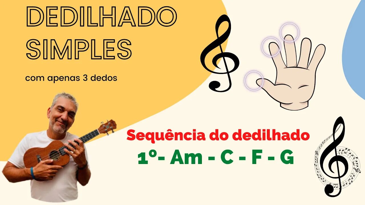 Dedilhado com apenas 3 dedos no Ukulele