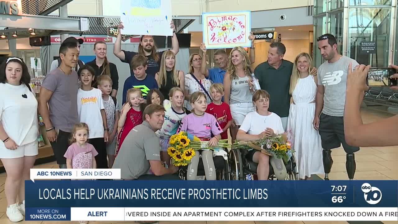 Injured Ukrainian mother, daughter arrive in San Diego for prosthetic care