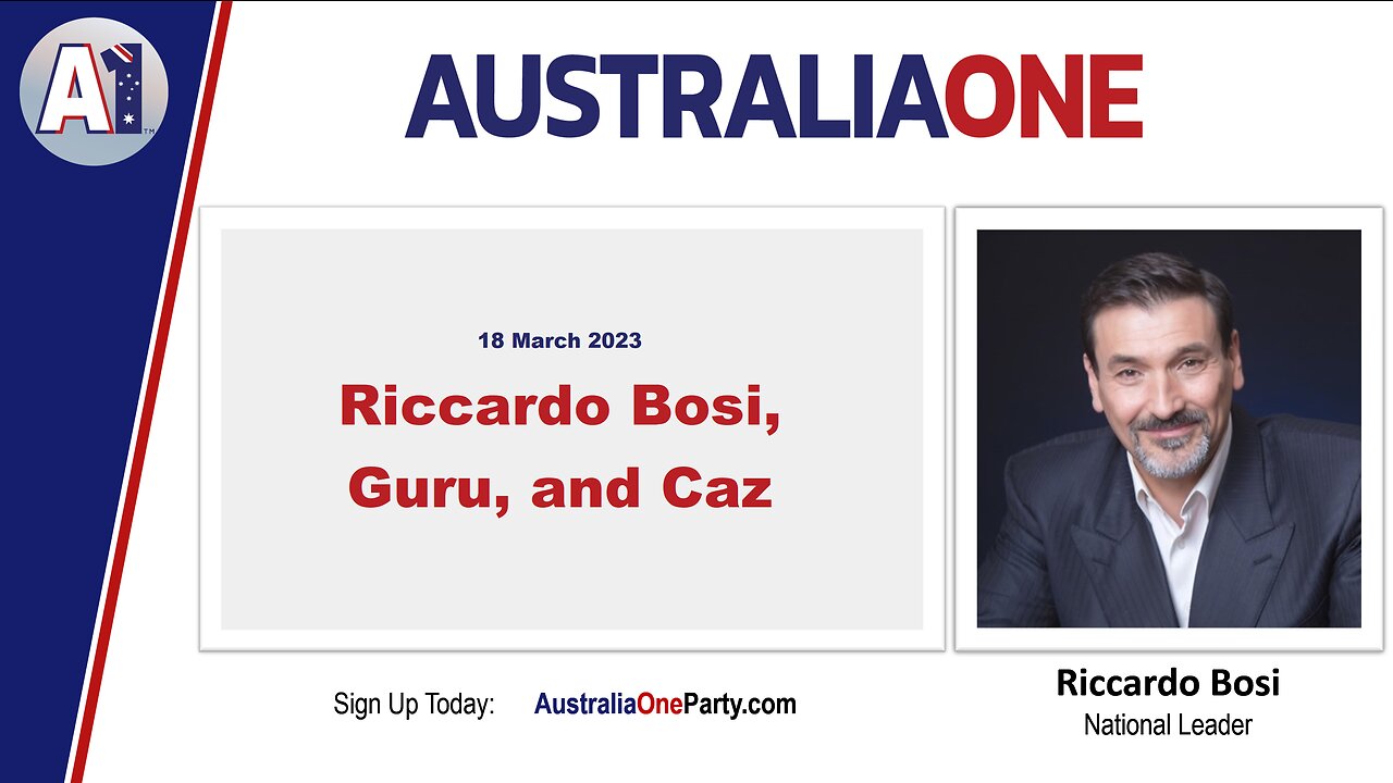 AustraliaOne Party - Riccardo Bosi, Guru, and Caz