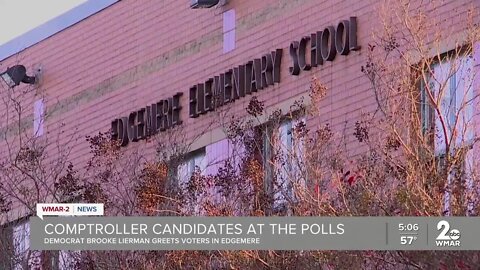 The candidates for Comptroller greets citizens at the polls