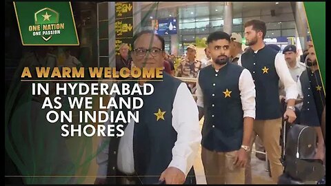 A warm welcome in Hyderabad as we Land on India Shores | #CWC23 #WeHaveWeWill | PCB | MA2A