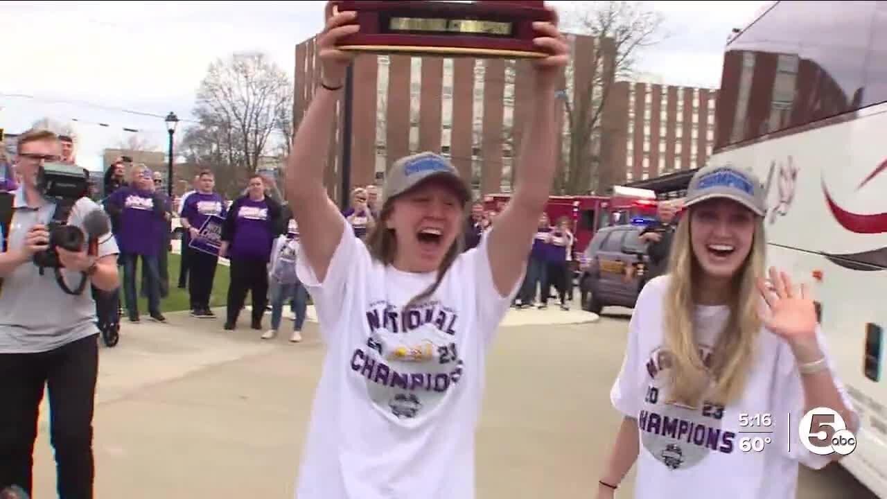 Ashland U. women's basketball team returns after winning National Championship