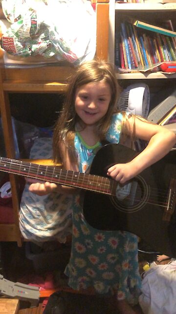 Learning the guitar￼