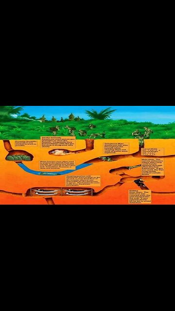 A demonstration of how Vietnamese soldiers would hide themselves during the Vietnam war