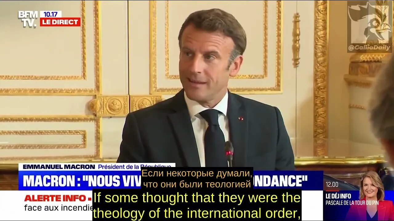 EMMANUEL MACRON: «WE ARE LIVING THE END OF ABUNDANCE»