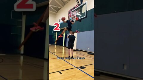 WHICH DUNK WAS BETTER? 180 Dubble Up vs. BTB Over Someone🔥 #Shorts