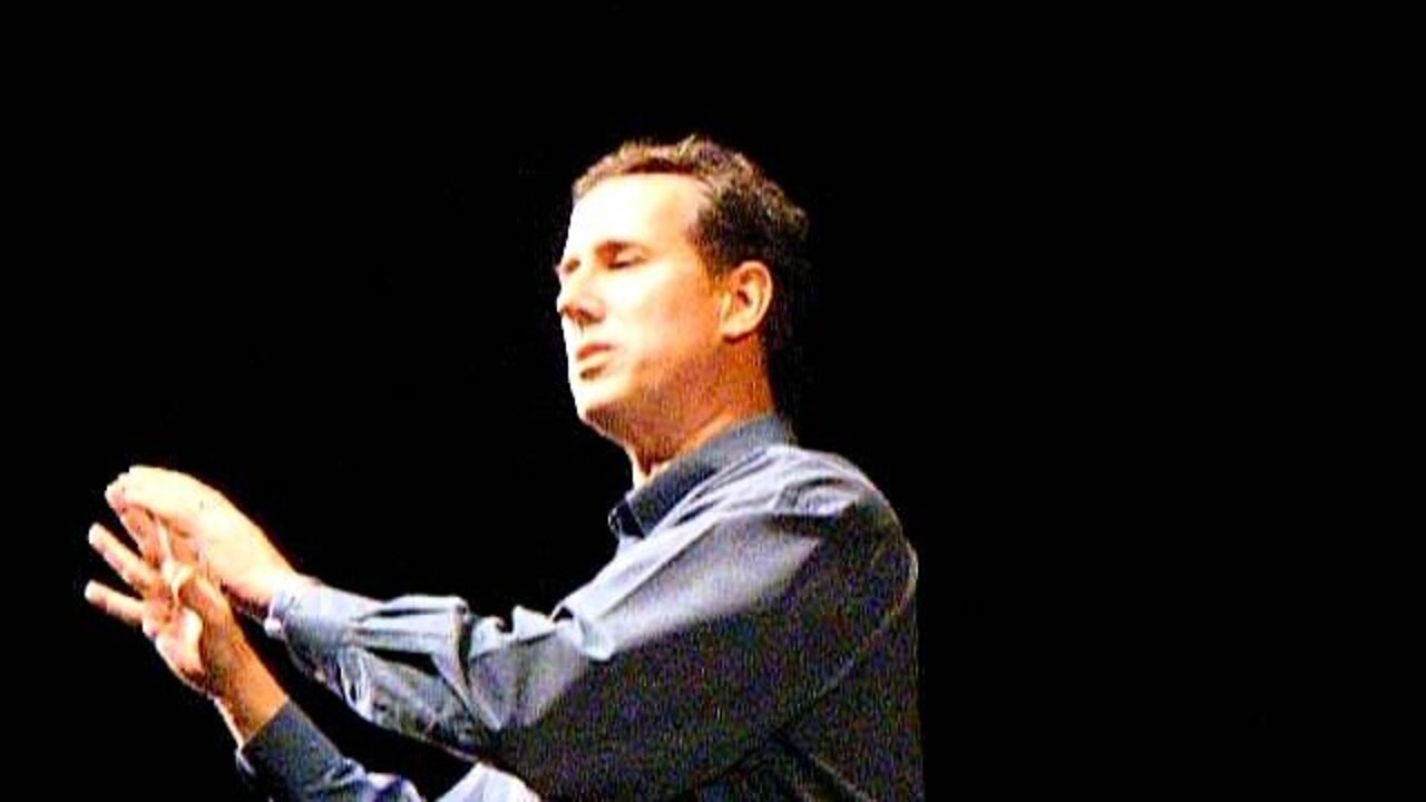 Santorum on American individualism vs planning.AVI