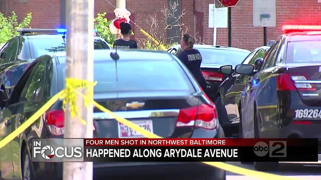 Police investigate quadruple shooting in NW Baltimore, 4 men injured