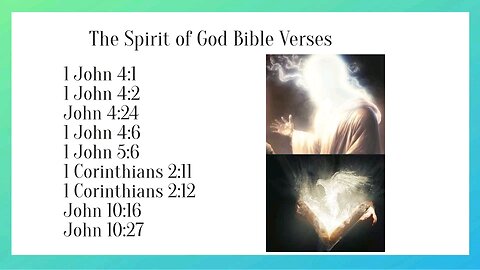 The Spirit of God Bible Verses