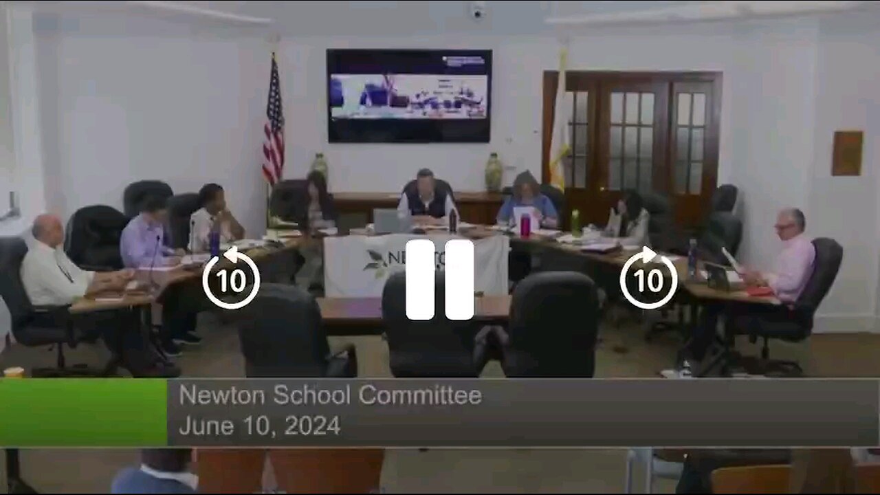 Newton Schools board members in MA debate reciting the pledge at meetings.