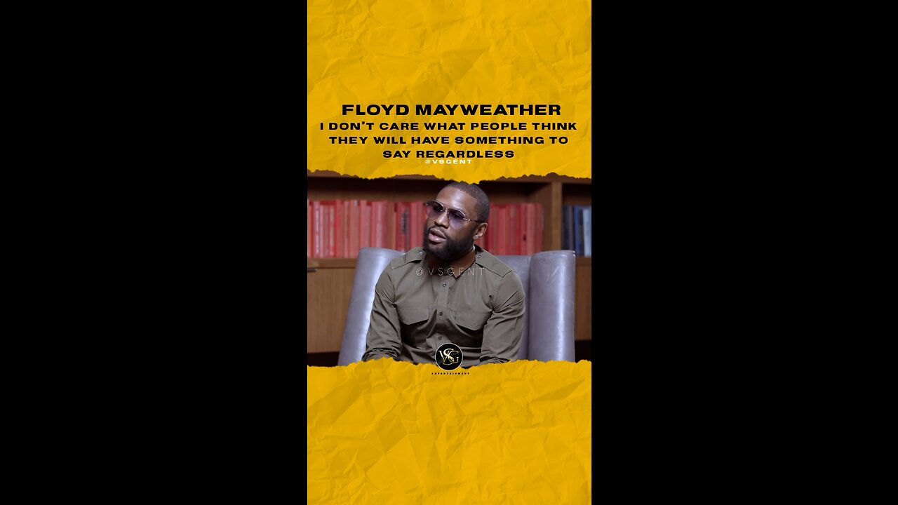 #floydmayweather Idc what people think they will have something to say regardless. 🎥 @thepivot