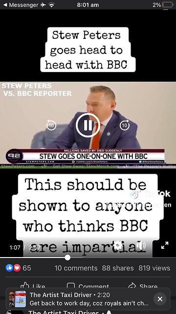 Stew Peters roasting BBC reporter