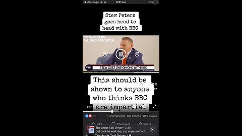 Stew Peters roasting BBC reporter