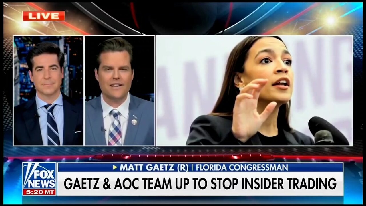 Rep Gaetz and Rep AOC Team Up Against Congress Stock Trading